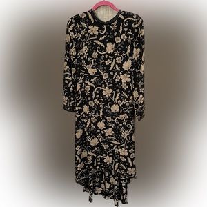 Who What Where High-low Black Floral Gown